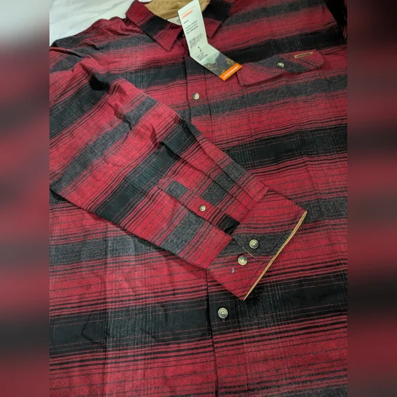 4XLT Men Flannel Shirt,  Long Sleeve Button Down 100% Cotton - Picture 10 of 10